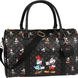 Primark Black Disney Duffel Bag with Mickey and Minnie
